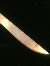 Vintage 60s brass letter opener/ruler marked The Drolson Company image 2