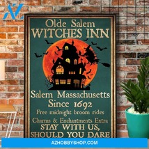 Witch Olde Salem Witches Inn Halloween Canvas And Poster - $49.99