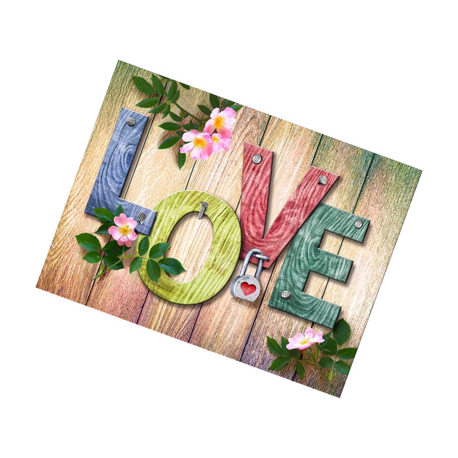 The L-O-V-E Diy 5D Painting Kits For Adults Kids Wall Hanging Painting Heart