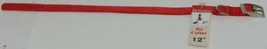 Valhoma 720 12 RD Dog Collar Red Single Layer Nylon 12 inches Package 1 image 2