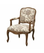 Luxury Cream &amp; Brown Floral Monroe Hand Carved Camel Back w/Exposed Wood... - $449.99