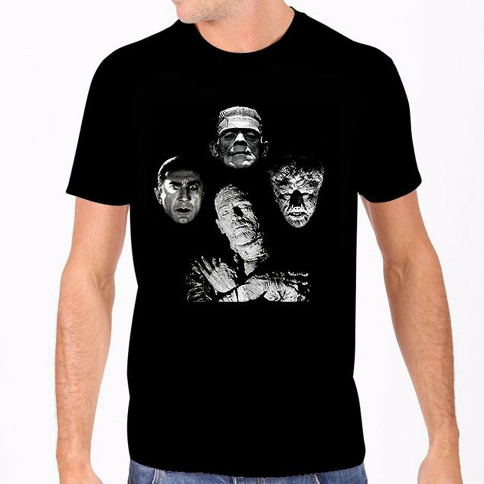 Universal Monsters Men's Classic Monster Horror Band Tee Shirt ...