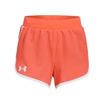 Under Armour Girls' Fly By Shorts , Electric Tangerine (824)/White , X-Large - $15.91