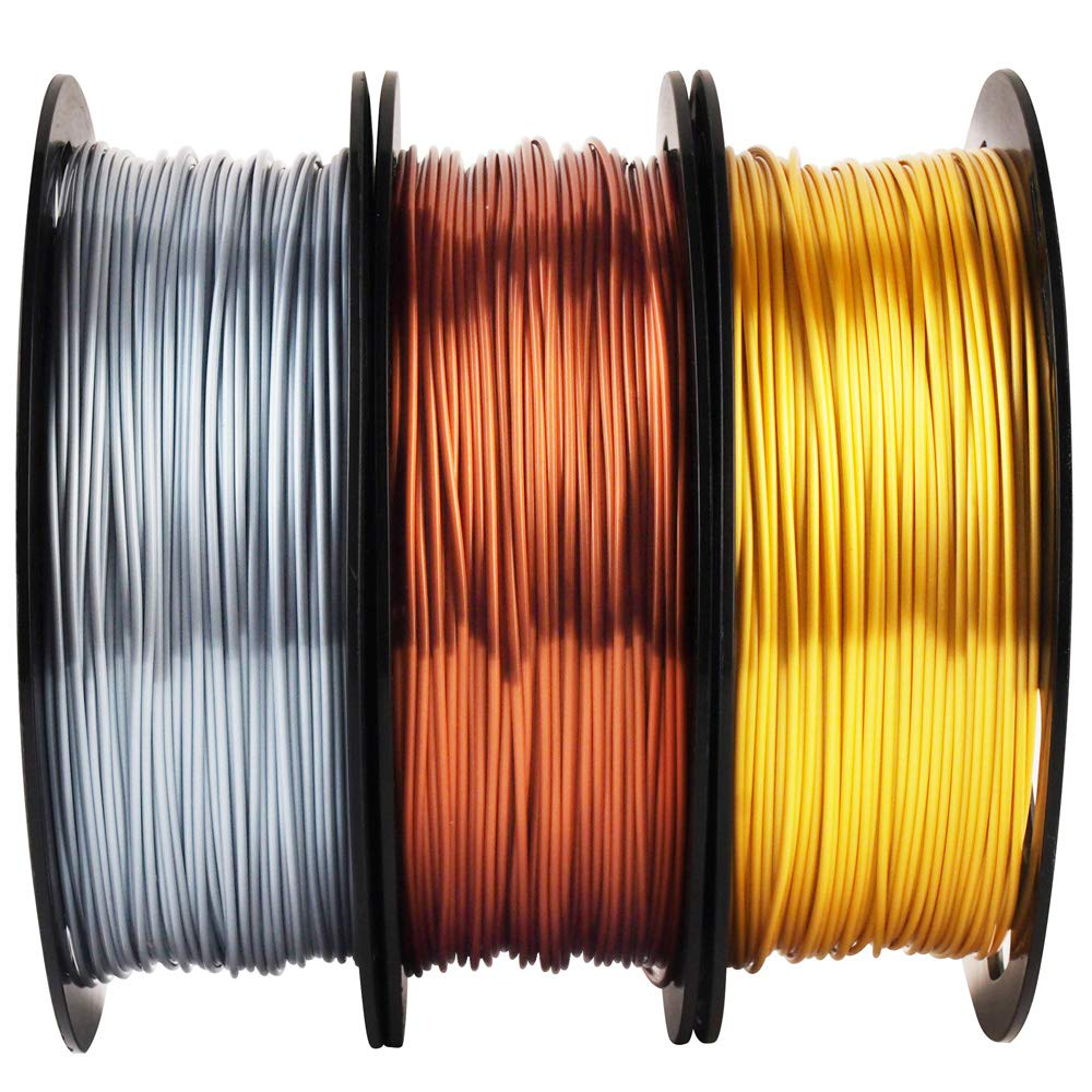 Shiny Silk Gold Silver Copper PLA Filament Bundle 1.75mm 3D Printer NEW