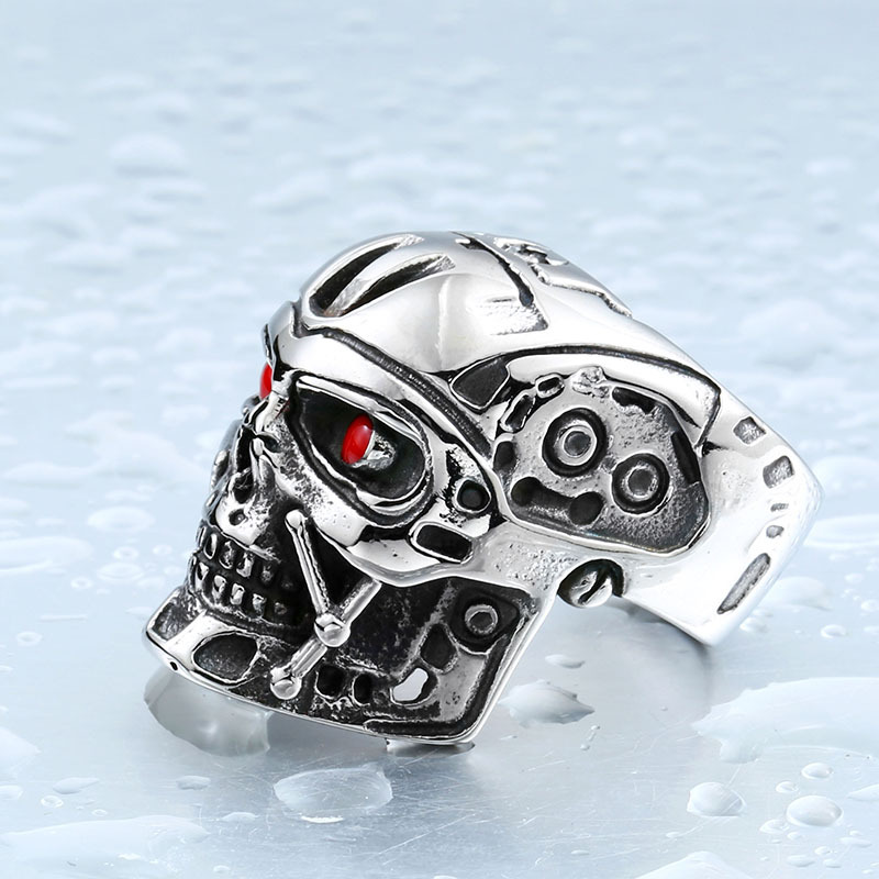 2017 Fashion ring Terminator Ring 316L Stainless Titanium Steel Movie Jewelry