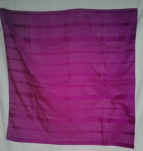 Large Fuchsia Scarf Vintage Made in Italy 30 Square Polyester Rolled Edg... - $17.99