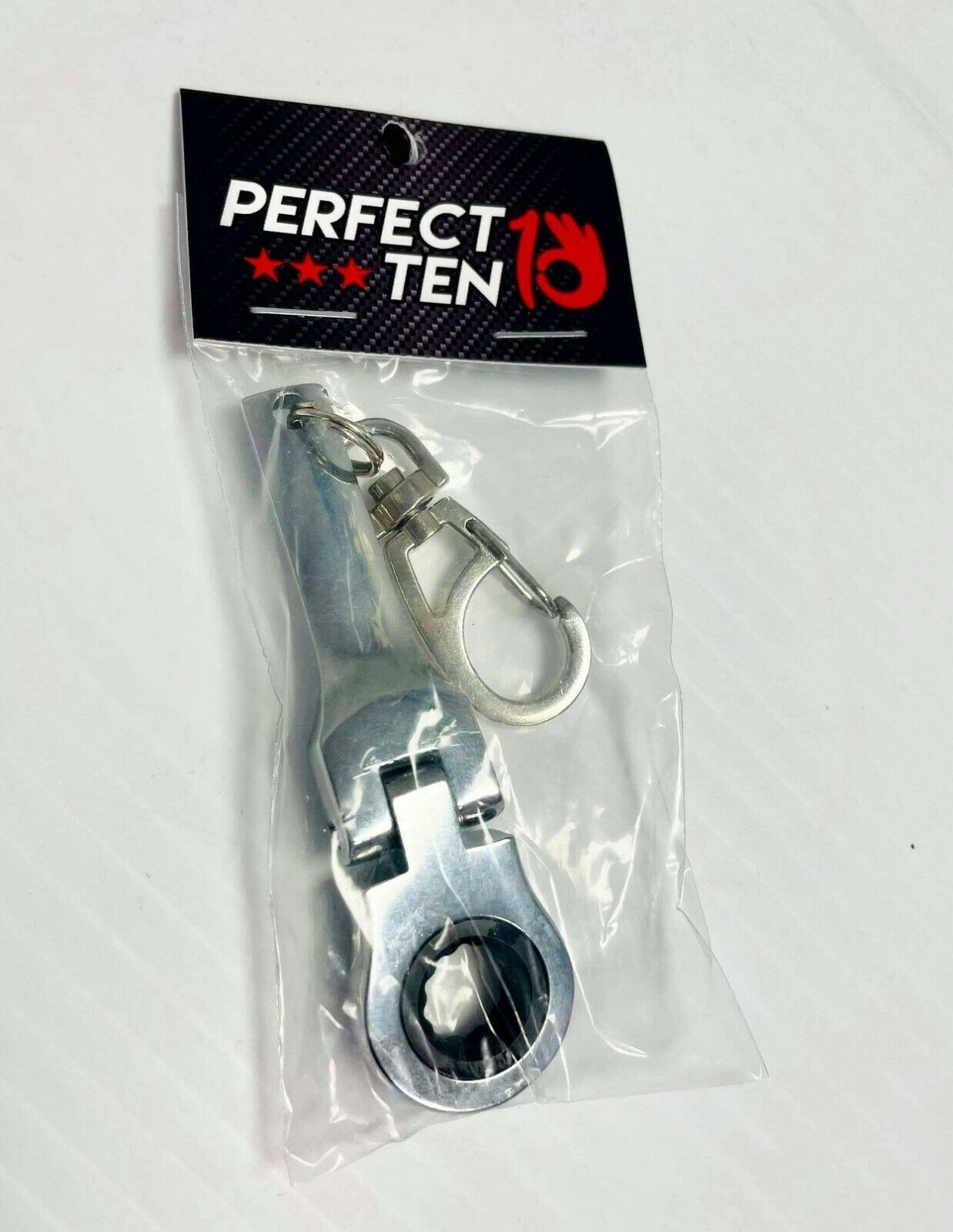 Perfect Ten 10mm Keychain Key Tag JDM Tone inspired Design. Ratchet tool socket