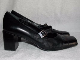 Etienne Aigner Black Leather MARY JANE Heels 6.5M For Women Used - $39.59