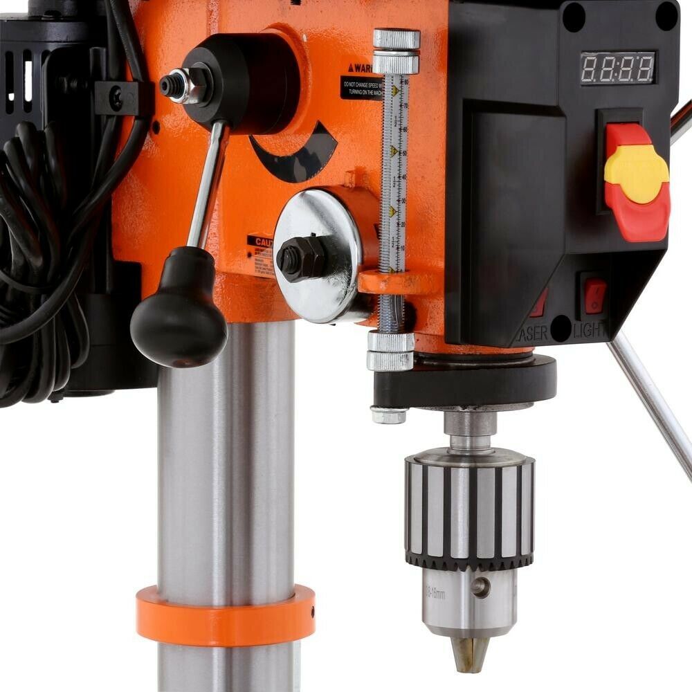 WEN Bench Drill Press 12 in. Variable Speed LED Light Locking Linear