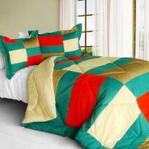 [Joy Jungle] Quilted Patchwork Down Alternative Comforter Set (Twin Size) - $61.74