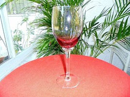 Gorham Pastelle Orchid Crystal Wine Glass 7 5/8&quot; - $7.92