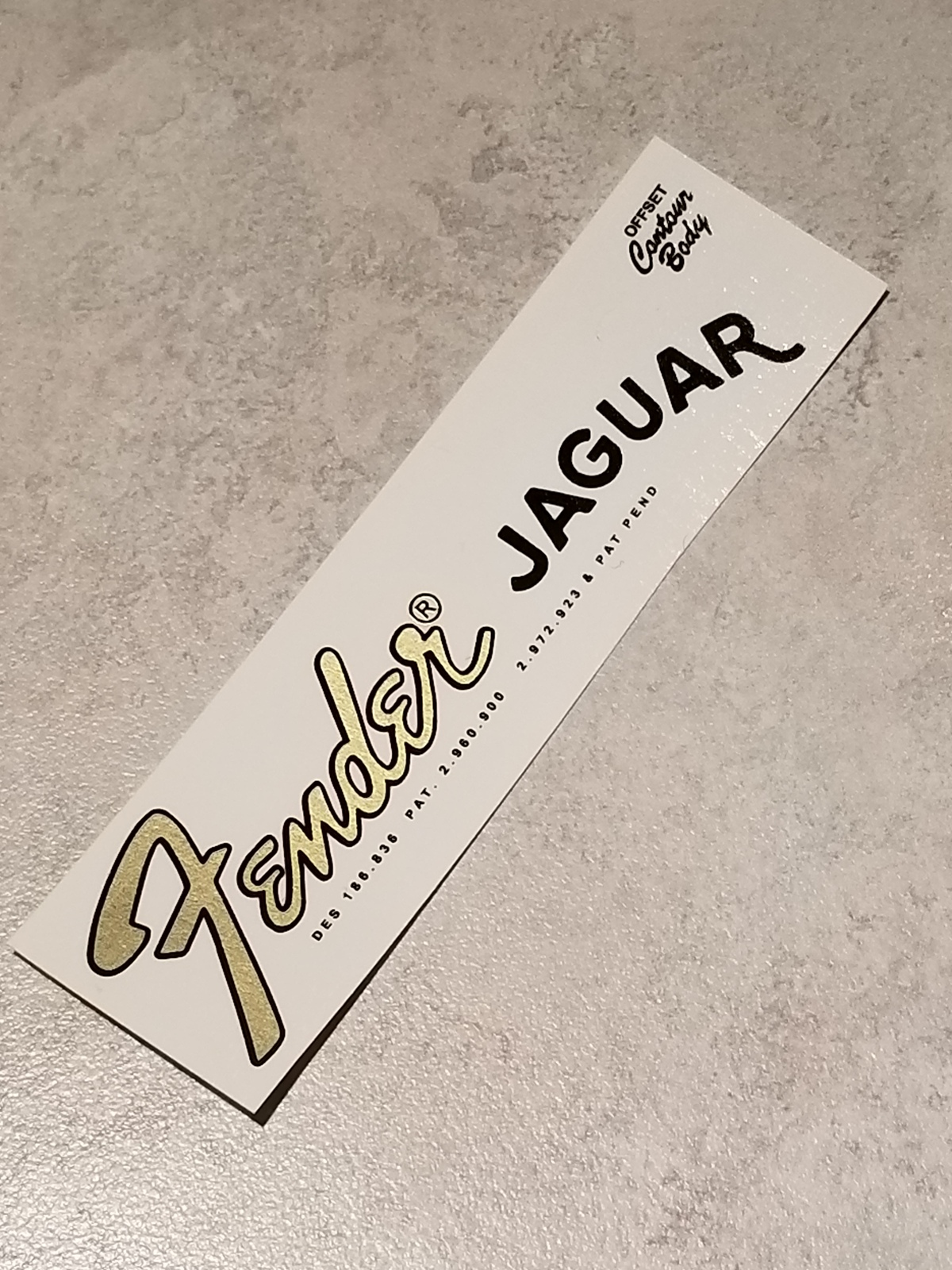 Fender® 196268 Jaguar® Waterslide Headstock Decal Guitar Builder