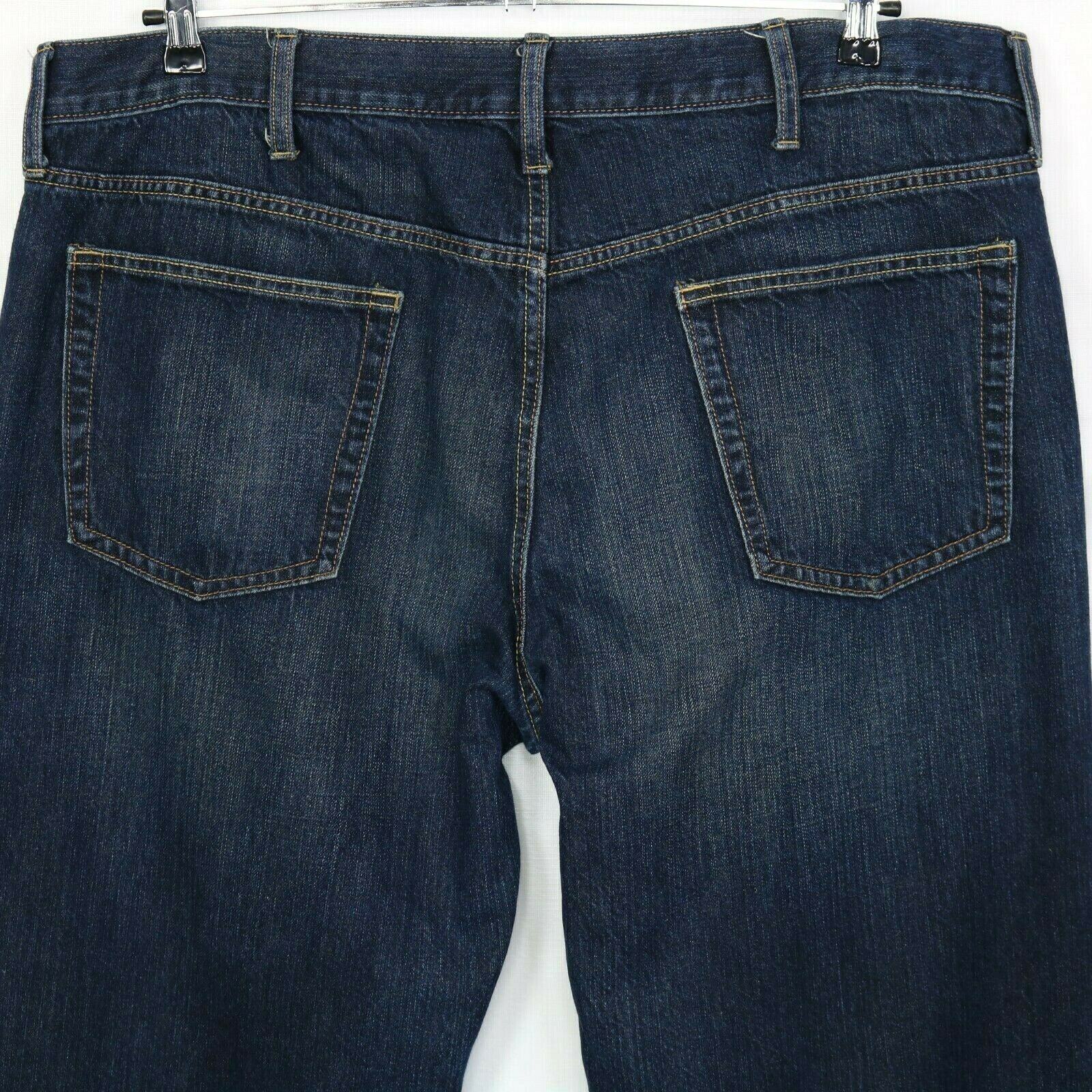 Old Navy Mens Loose Straight Jeans Size 42 X 34 Actual 42 X 32 Dark - Jeans