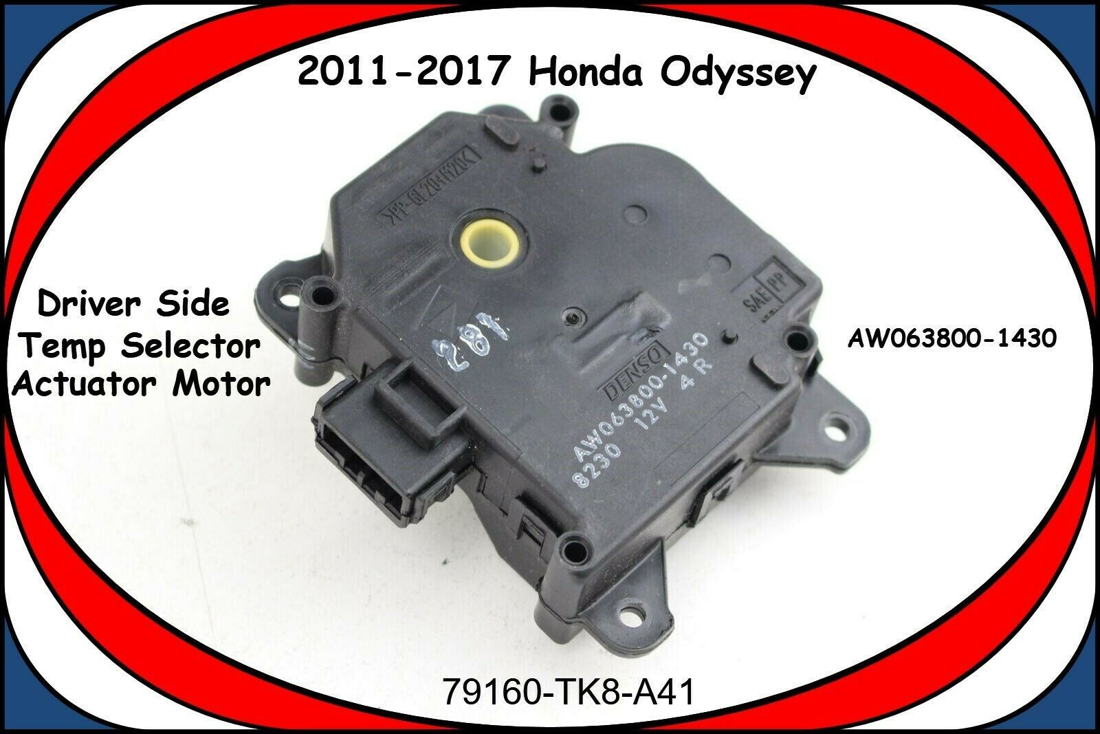 20112017 Honda Odyssey Driver Temperature Actuator Motor Aw0638001430
