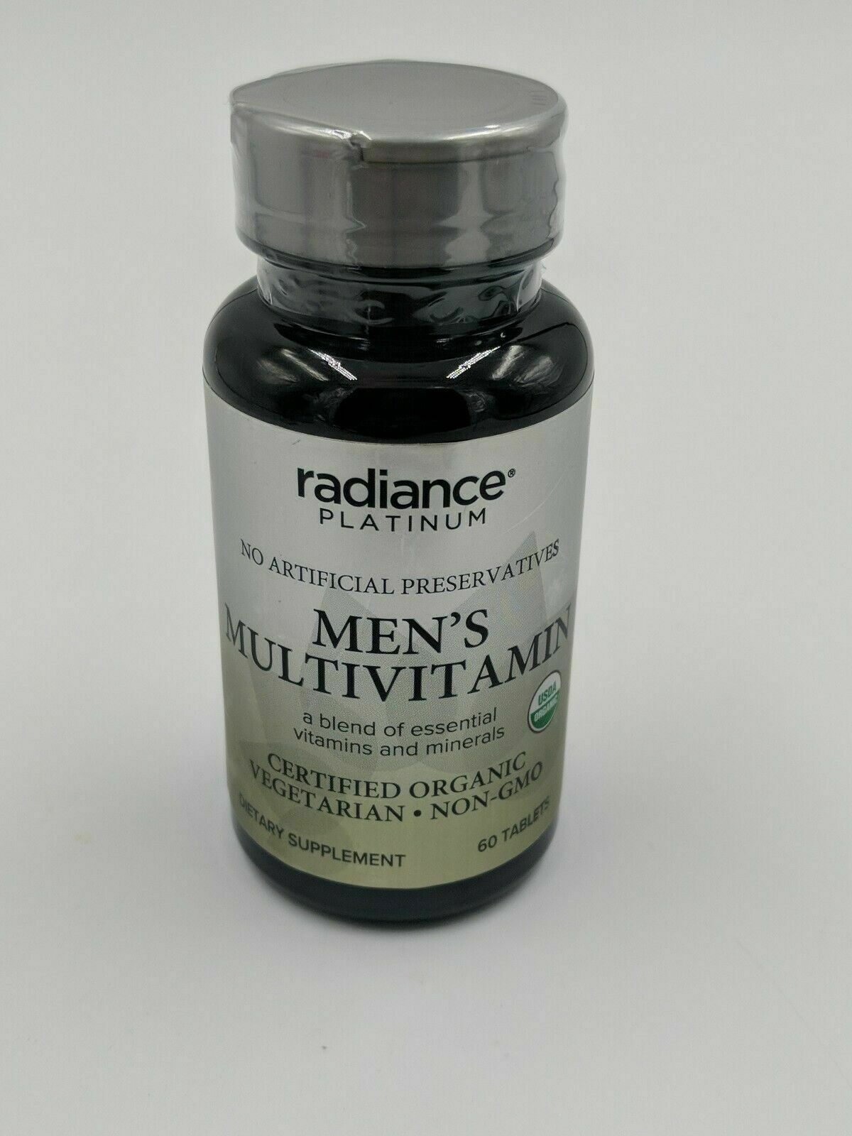 Radiance Platinum Men's Multivitamin Certified Organic 60 Tablets Exp