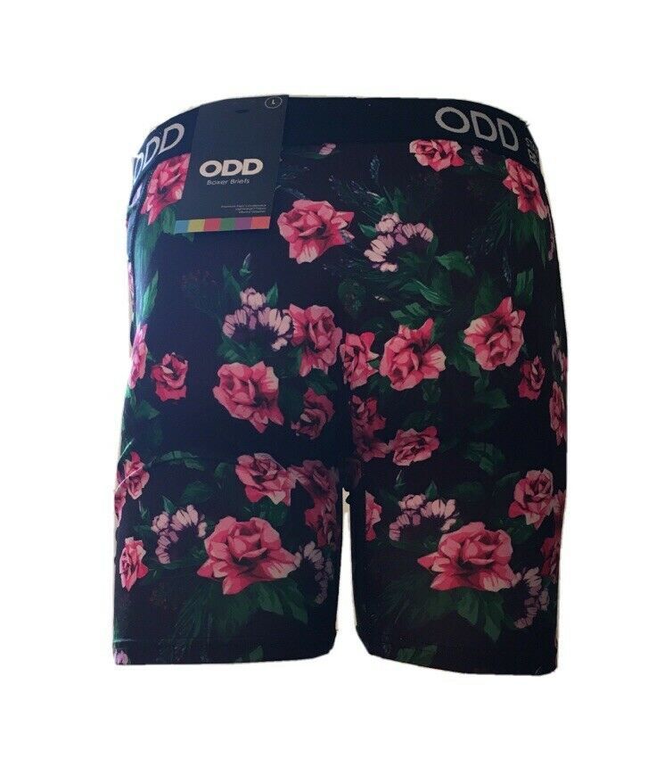 ODD Stand Out BE ODD Floral Roses Vibrant Colors Boxer Briefs Men's NWT
