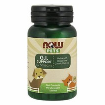 NEW NOW Pets G.I. Support for Dogs/Cats Probiotics 90 Chewable Tablets - $22.49