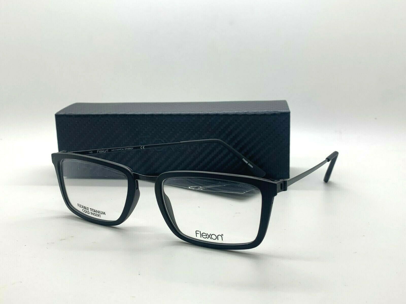 NEW FLEXON E1083 001 BLACK FLEXIBLE TITANIUM COLD INSERT Eyeglasses ...