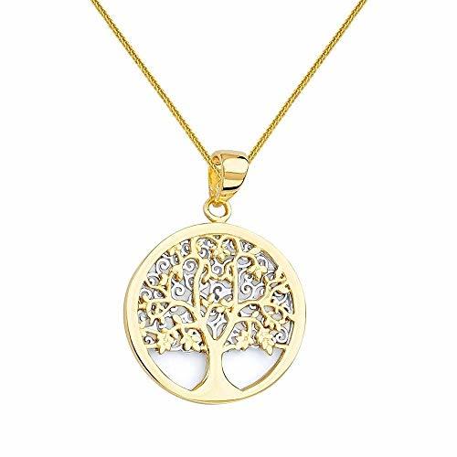 Elegant Touch Sterling Silver Tree of Life Necklace for Women Dainty Family Tree