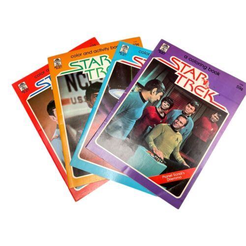 Star Trek Merrigold Press Coloring Book Lot 4 Vintage 1979 Spock Kirk More - $69.88