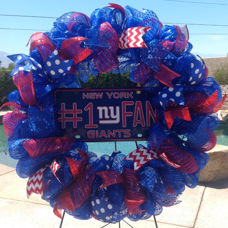 Nfl New York Giants Deco Mesh Wreath Home And 50 Similar Items