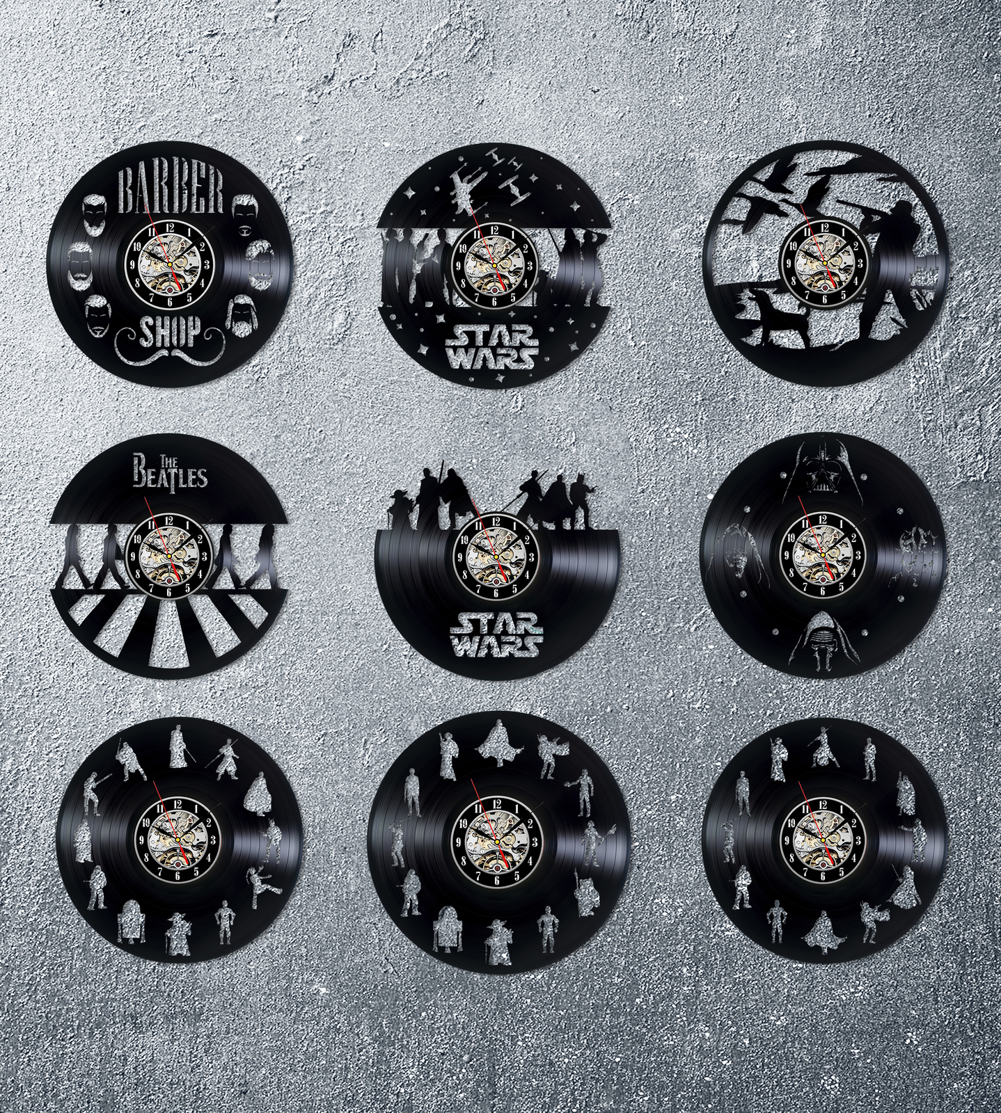 Stranger things art stranger things clock clock art vinyl clock vinyl