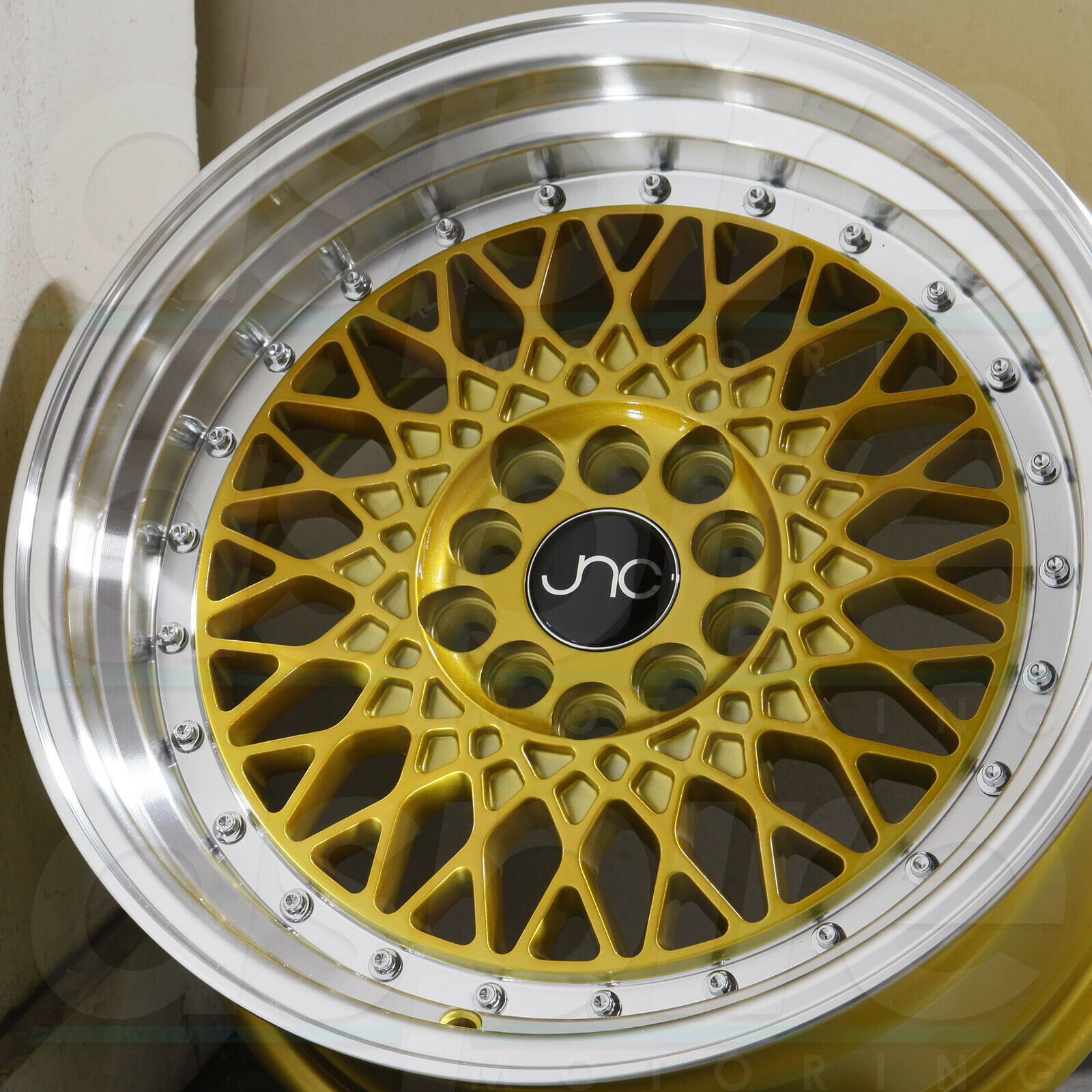 One 15x8 JNC 031 4x100 4x114 3 20 Candy Gold Machine Lip Wheel Rim 73 1 