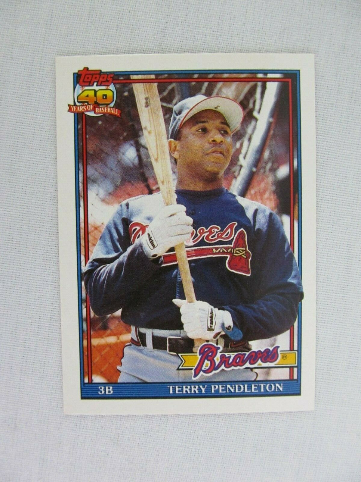 Terry Pendleton Atlanta Braves 1991 Topps Baseball Card 90 T Baseball