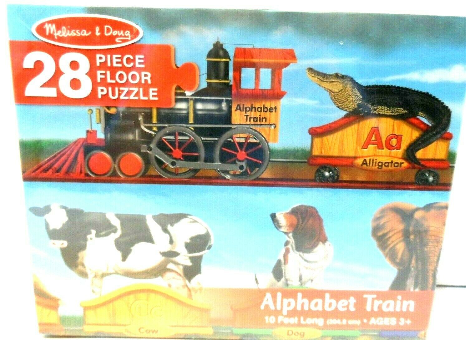 Melissa & Doug Alphabet Train Jumbo Jigsaw Floor Puzzle Letters ...