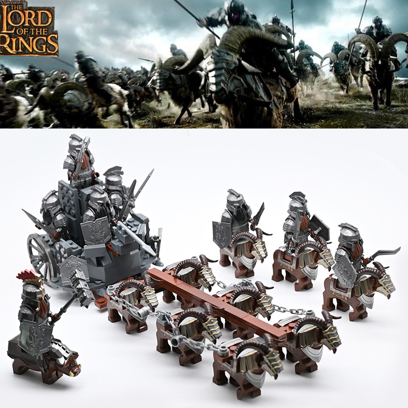 Dwarves Warriors Chariot Horned Sheep Army Lord of the Rings MiniFigures MOC Toy