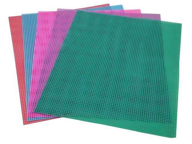 7-Mesh Plastic Canvas Sheets, 10 x 13 Inches, Various Colors - Plastic ...