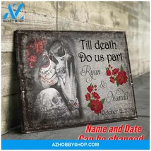 Till death do us part skull - Personalized Canvas - $49.99