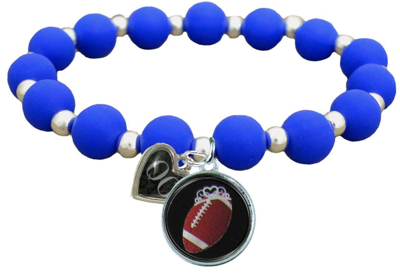 Custom Football Princess Silicone Bracelet Choose Jersey Number & Color #26-50