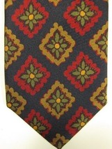 NEW Brooks Brothers Black With Red Brown and Green Leaves Silk Tie - $26.99