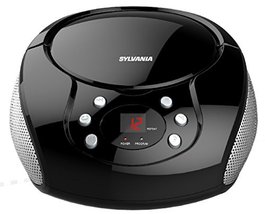 Sylvania Portable CD Boombox with AM/FM Radio (Black) - $51.98