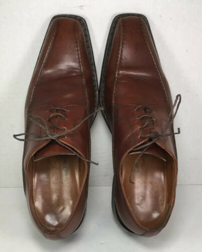 VERO CUOIO Mens Hand Made Brown Leather Italian Shoes Size EU 46 ...