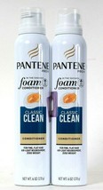 2 Cans Pantene Pro V 6 Oz Classic Clean In The Shower Foam Fine Flat Conditioner