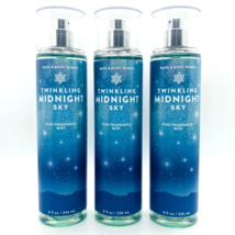 3 Bath &amp; Body Works Twinkling Midnight Sky Fine Fragrance Mist Spray 8 f... - $33.20