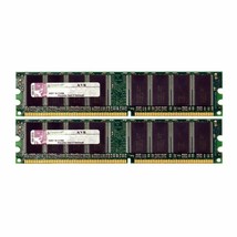 Kingston 2GB 2x1GB PC3200U 400MHz Low Density DDR Non-ECC Desktop Ram Mem TESTED