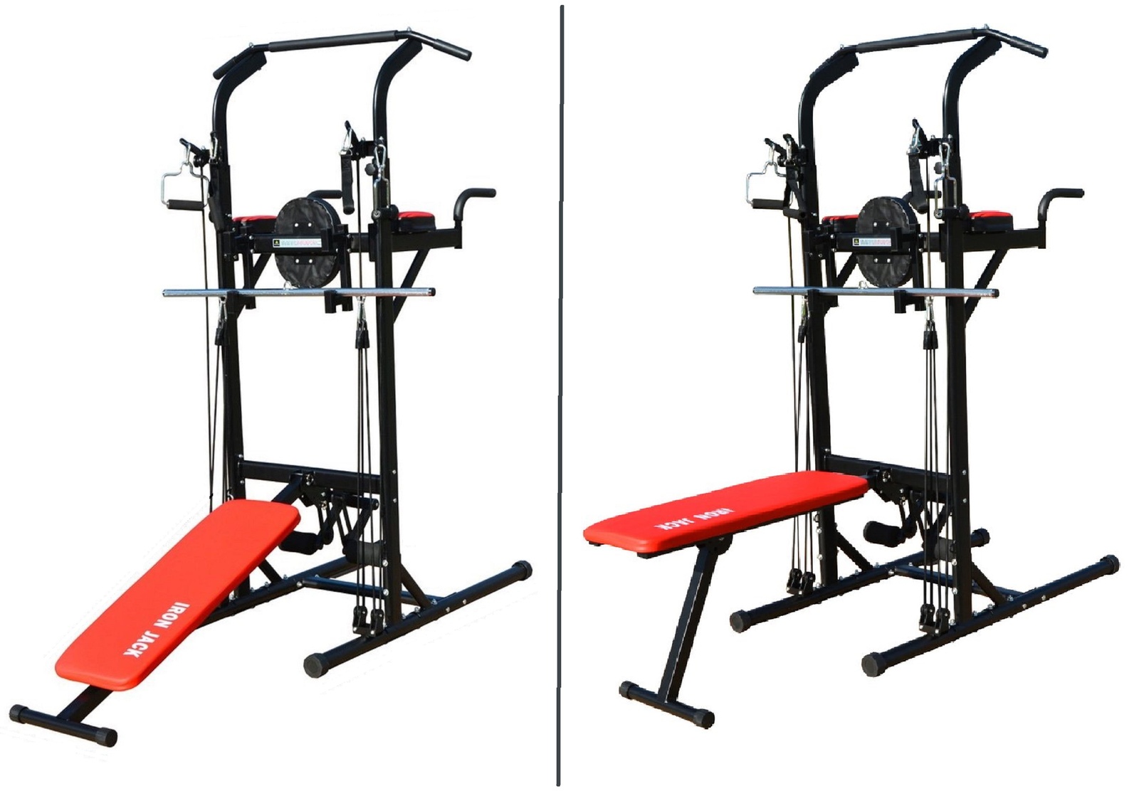Iron Jack "Multifunction 777" Tower Ab ChinUp PullUp Dip Bench Press