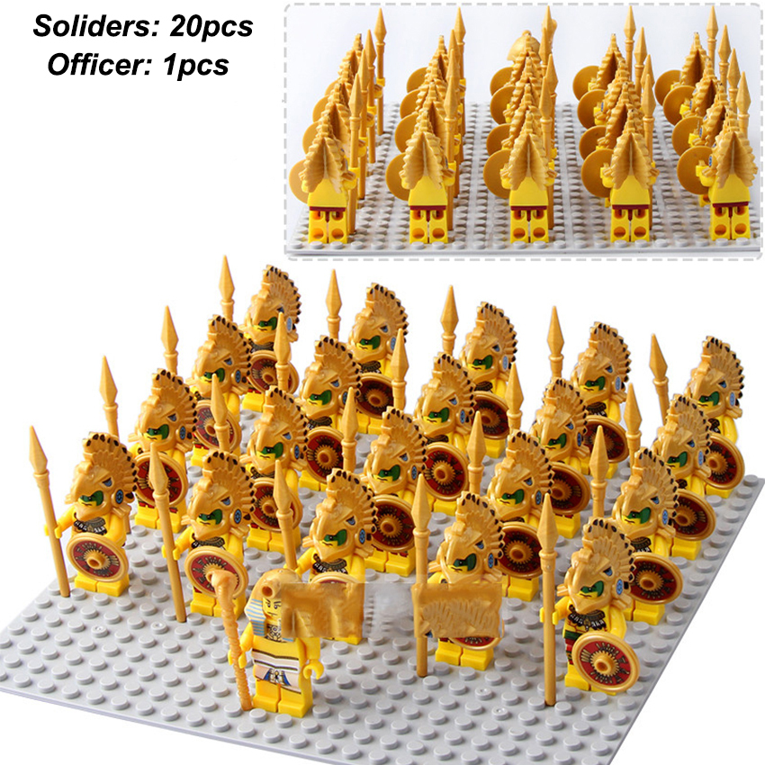 1set/21pcs Citeremis Soliders Army Set + 1pcs Egypt Pharaoh Minifigures Lot