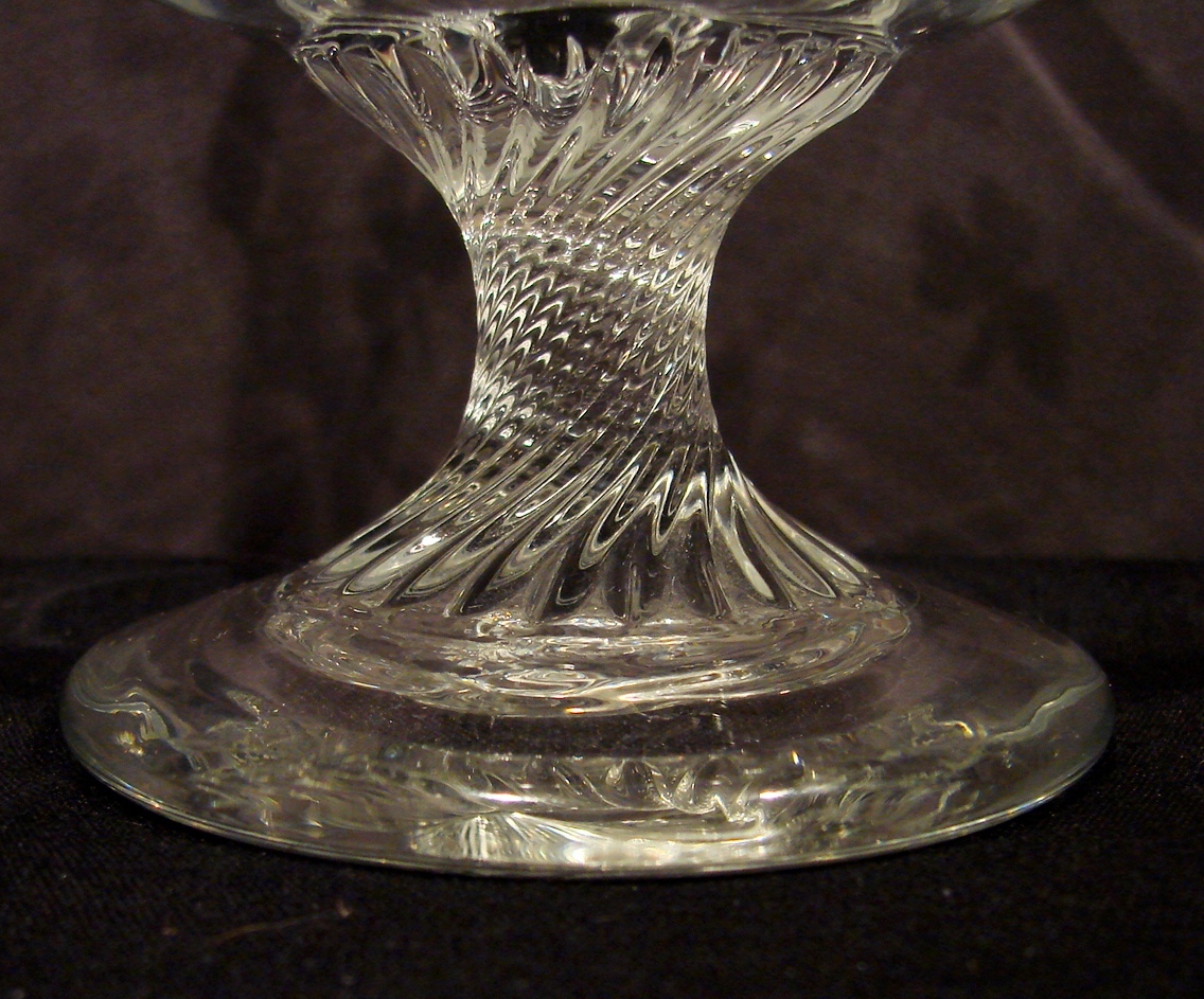 Eamon Glass Shamrock Etch Pedestal Dish Crystal