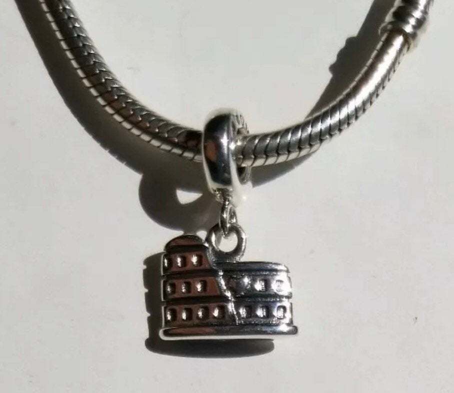 Pandora Colosseum Love Travel Rome Silver Charm Italy Dangle Authentic