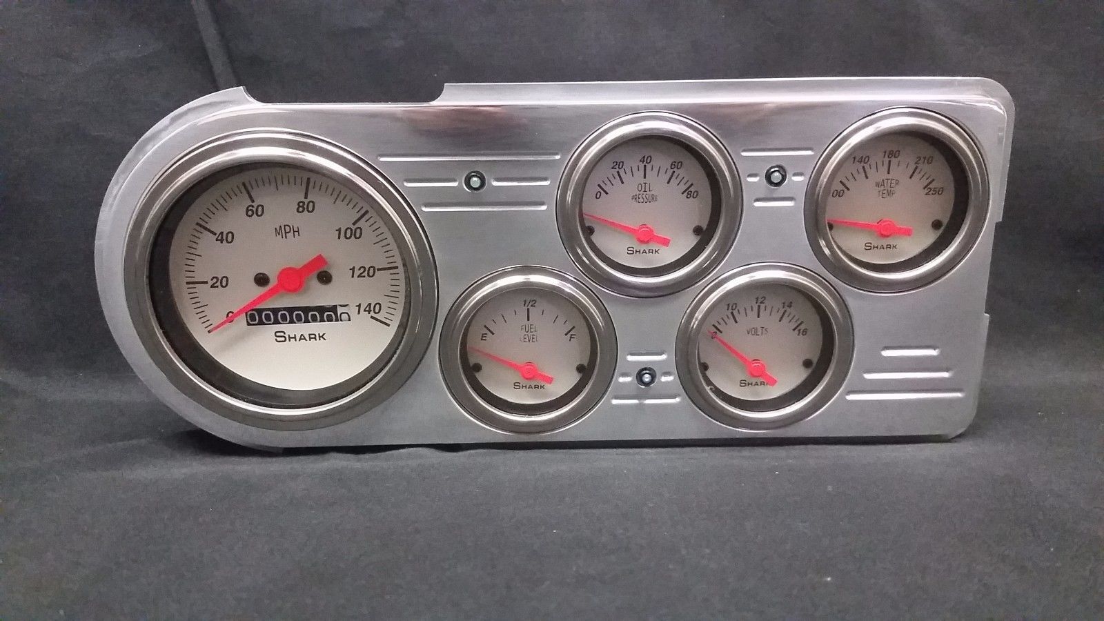 1948 1949 1950 Ford Truck 5 Gauge Dash Cluster Metric White
