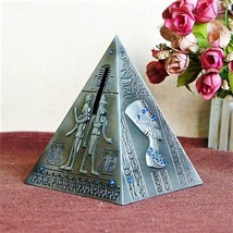 Vintage Egyptian Pyramid Shaped Piggy Bank Coin Can Souvenir Children&#39;s ... - $17.72+