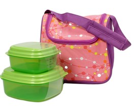 Fit n Fresh Lunch Box Bag Morgan Chiller Reusable Containers &amp; Ice Pack ... - $19.62