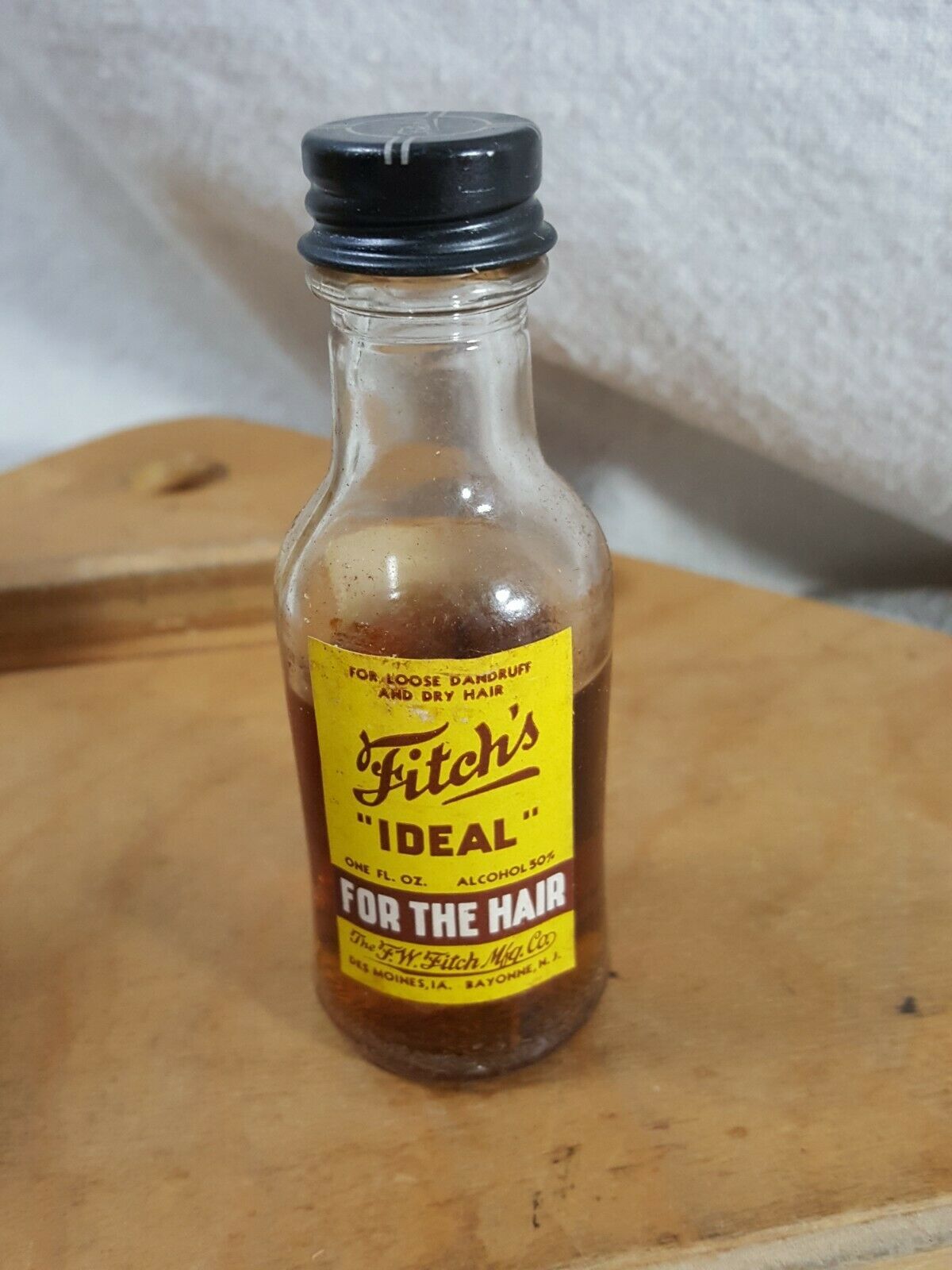 FITCH'S for the Hair IDEAL Hair Tonic 1/2 bottle in box 1 oz ...