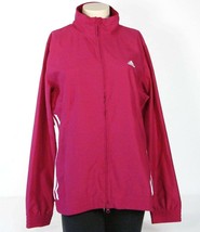 Adidas Signature Zip Front Poly Jacket Red Violet Women&#39;s NWT - $29.99