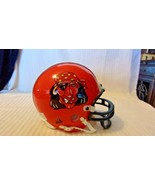 Riddell Orange Mini Helmet With Custom Painted Logo of Angry Pirate with... - $29.70