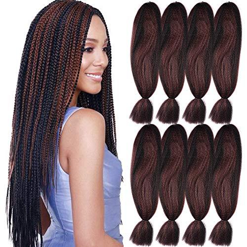 Synthetic Fiber Jumbo Kanekalon Braiding Hair 8 Pack Ombre Color 1B/33